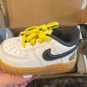 Kids White and Yellow Sneakers